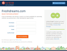 Tablet Screenshot of freshdreams.com
